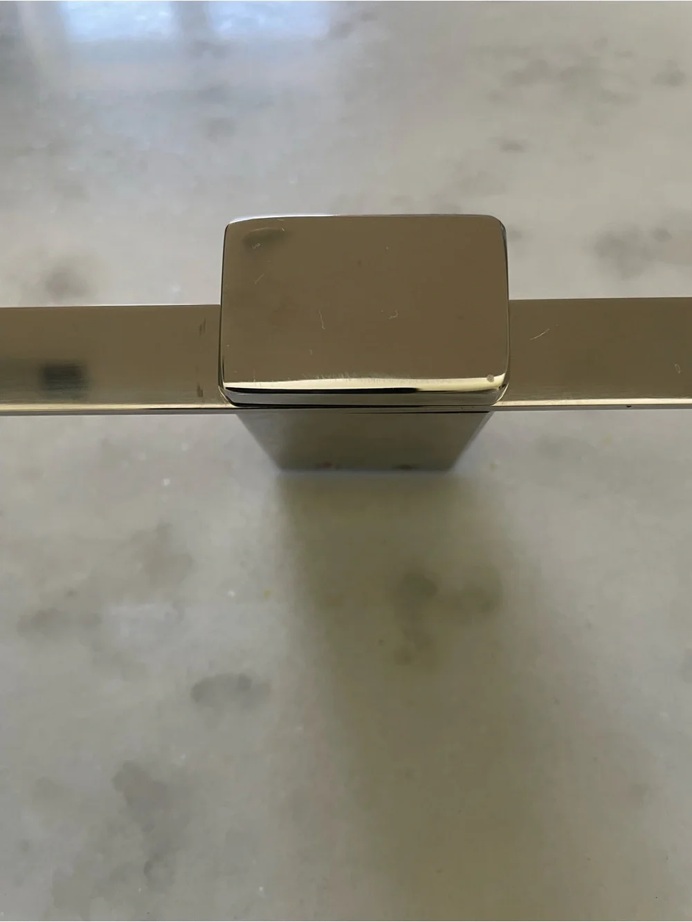 Modern Wall Mounted Closed Rectangle Towel Ring Polished Chrome Finish